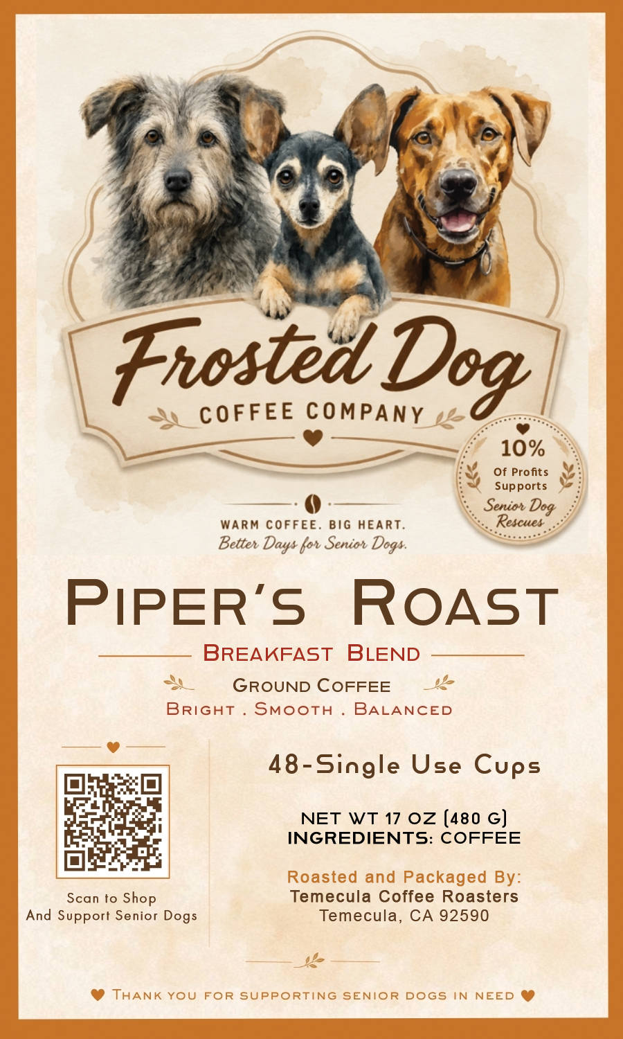 Piper's Roast (Single Use Cups)