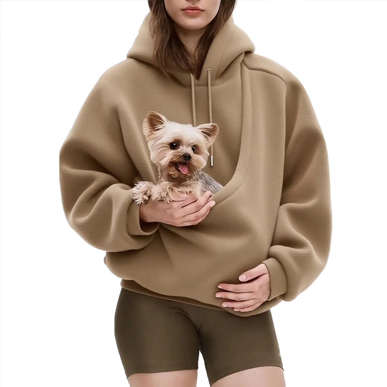 Plush Hooded Pet Pocket Sweatshirt - Unisex