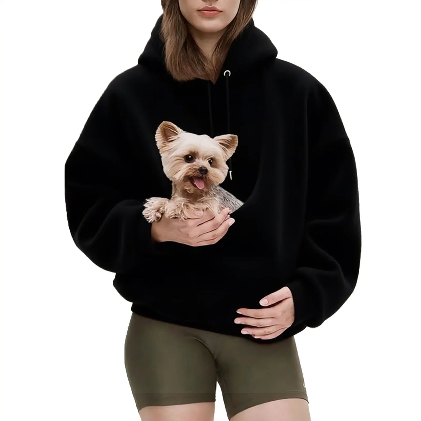 Plush Hooded Pet Pocket Sweatshirt - Unisex