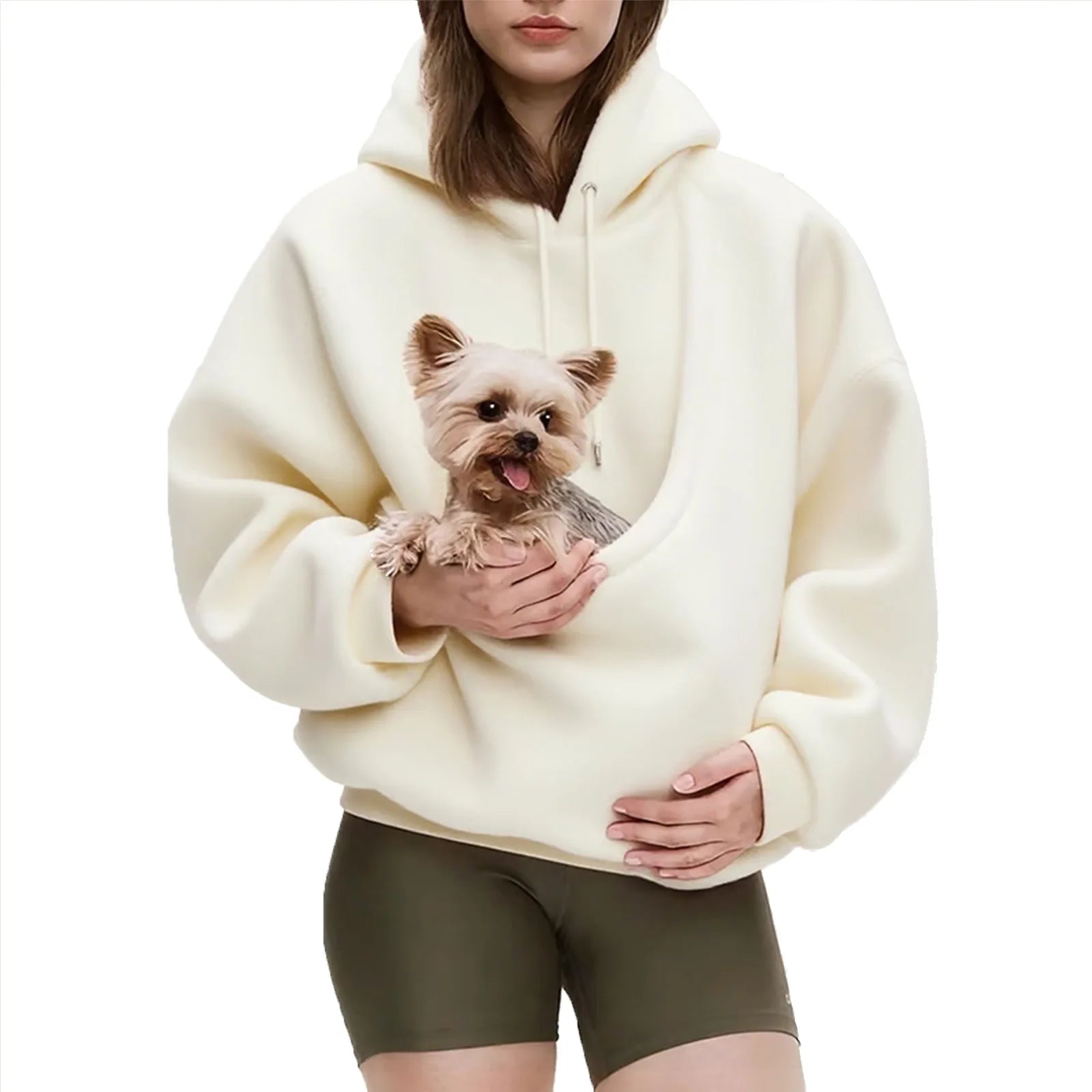 Plush Hooded Pet Pocket Sweatshirt - Unisex