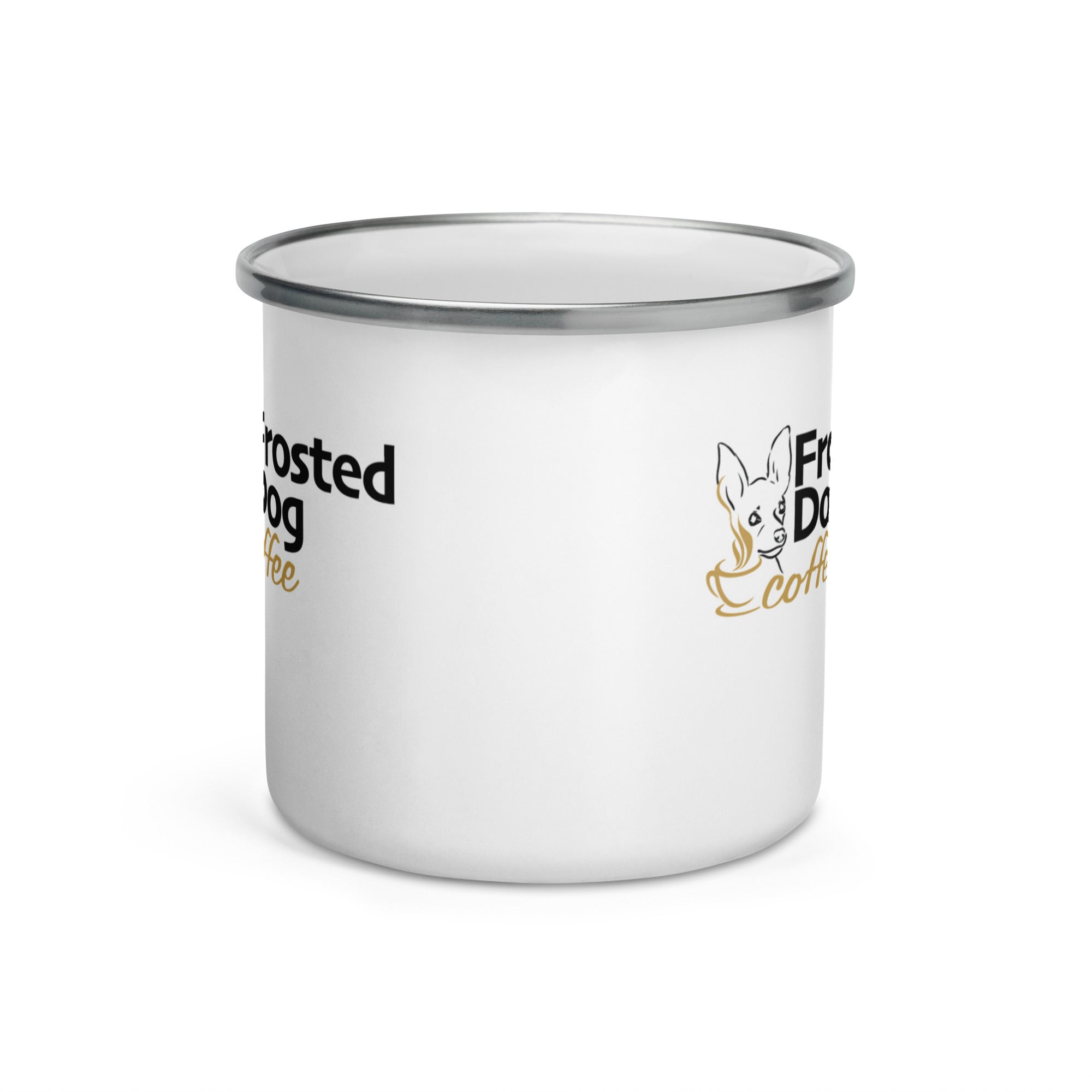 Frosted Dog Coffee Enamel Mug | Piper’s Roast Edition