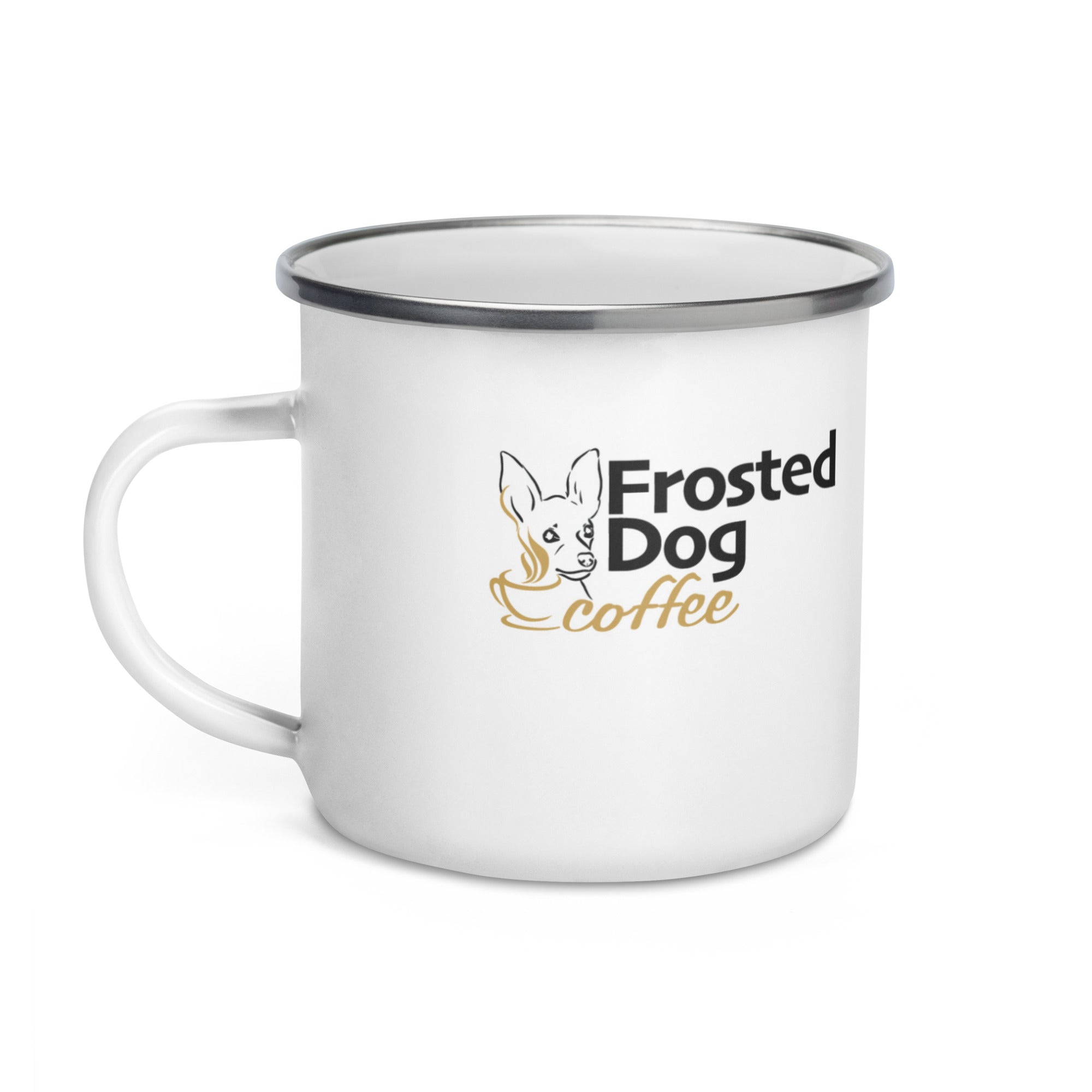 Frosted Dog Coffee Enamel Mug | Piper’s Roast Edition