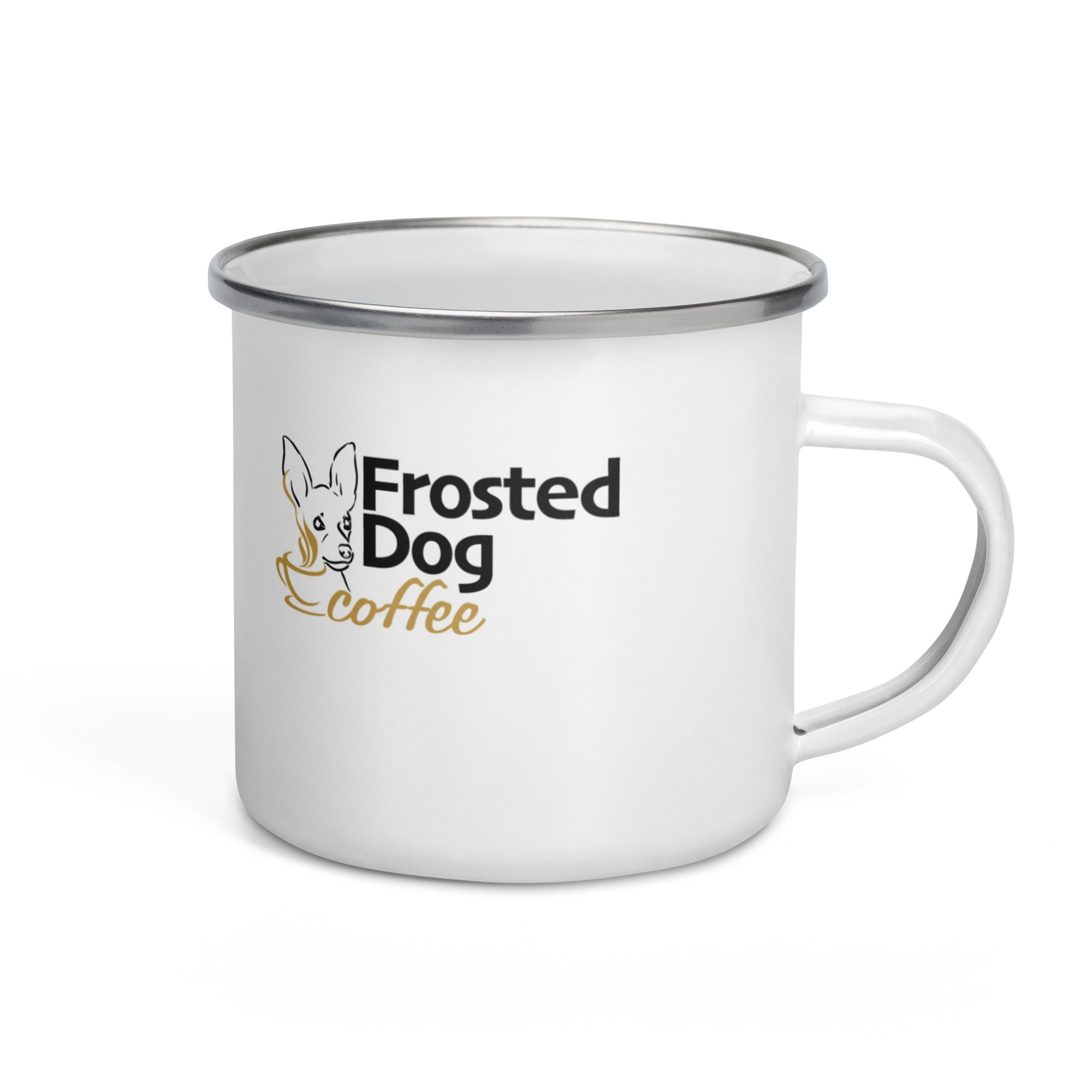 Frosted Dog Coffee Enamel Mug | Piper’s Roast Edition